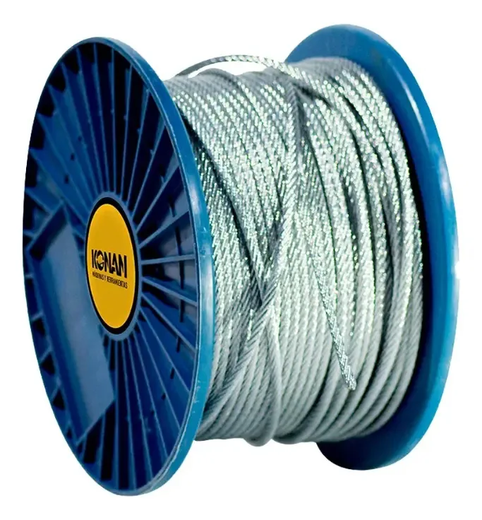 Cabo de aço galvanizado Konan de 1x19 1,2 mm 200 Mts