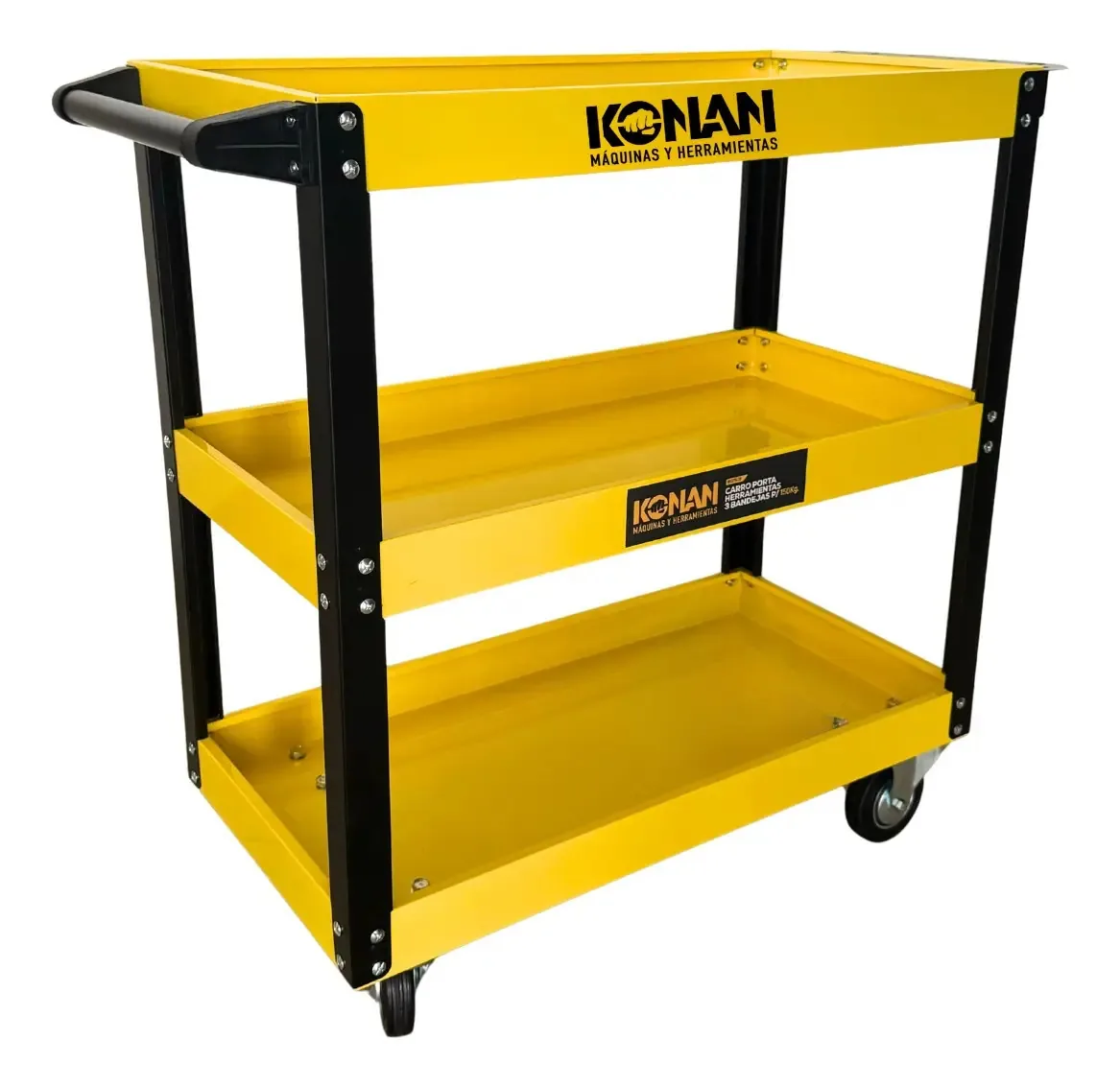 Carrinho de ferramentas Konan Maximo Kcph3b de 3 bandejas e 150 kg