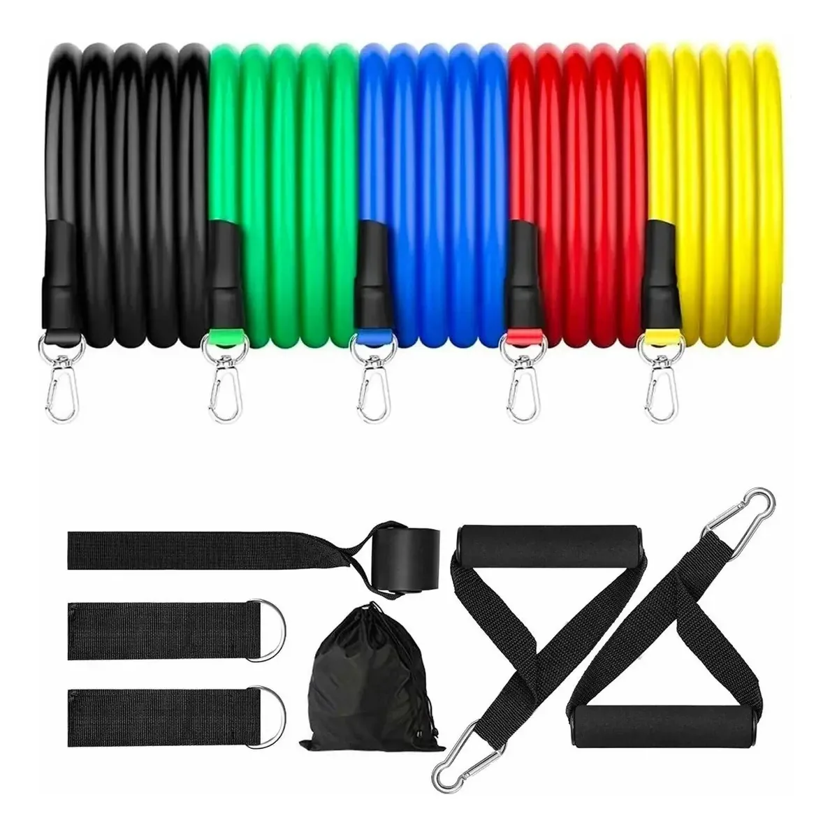 Conjunto X 5 Bandas Elásticas Ionify Forcekit Manijas Fitness Gym