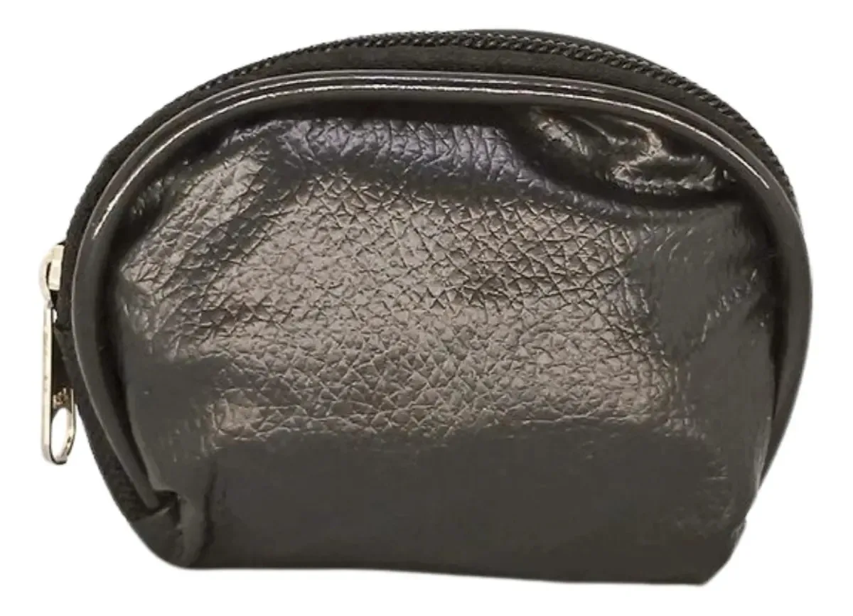 Porta Níquel Moedas Poliuretano Bag Unissex Preto 8x9x3 cm