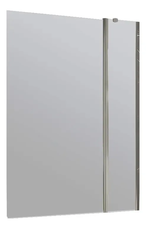 Tela de banho dobrável e tecido fixo de 140x100cm com moldura prateada fosca