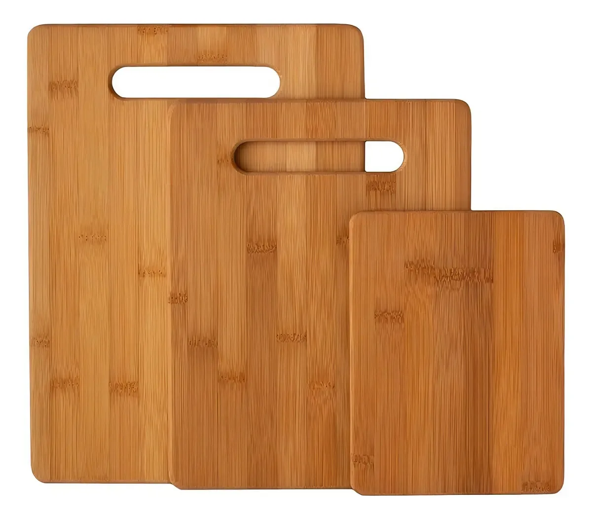 Conjunto de tábuas de cortar bambu X 3 tábuas de corte de bambu Nl