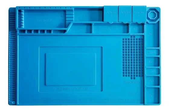 Cobertor antiestático eletrônico de silicone reforçado O1 cor azul claro