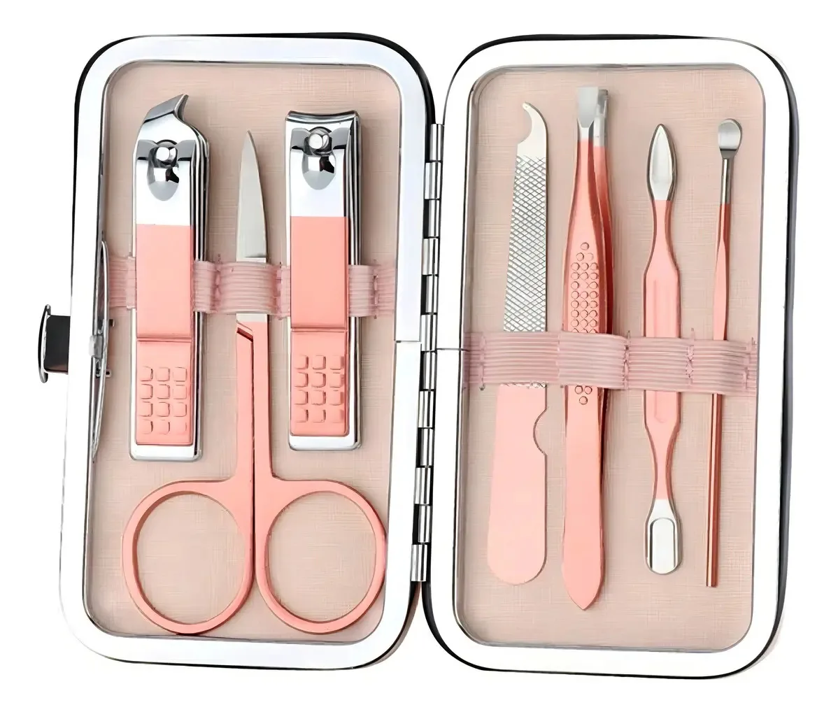 Conjunto profissional de manicure e pedicure X7 e alicate para sobrancelhas