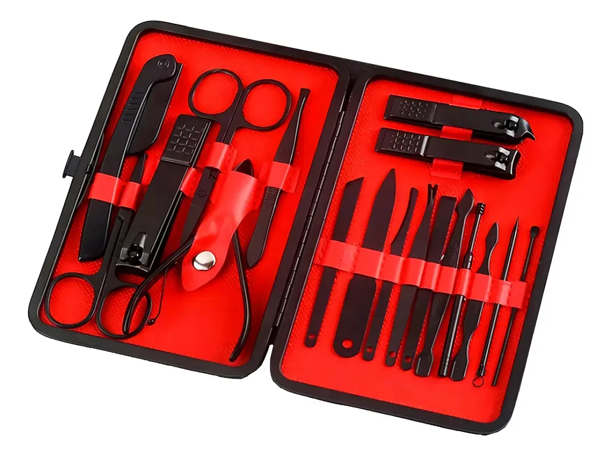 Conjunto X18 Professional de Manicure e Pedicure, Clipe, Alicate e Tesoura