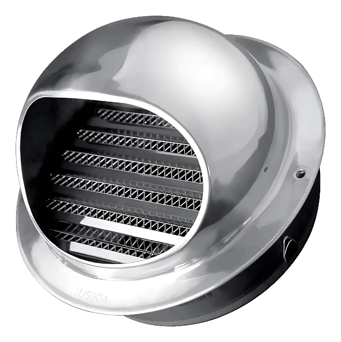Grelha de ventilação Steel 4 com grelha anti-insetos RF10a, cor cinza