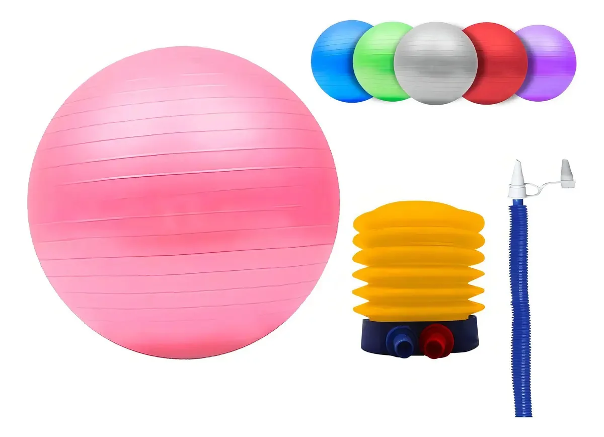Bola esferodinâmica de ginástica de pilates reforçada rosa