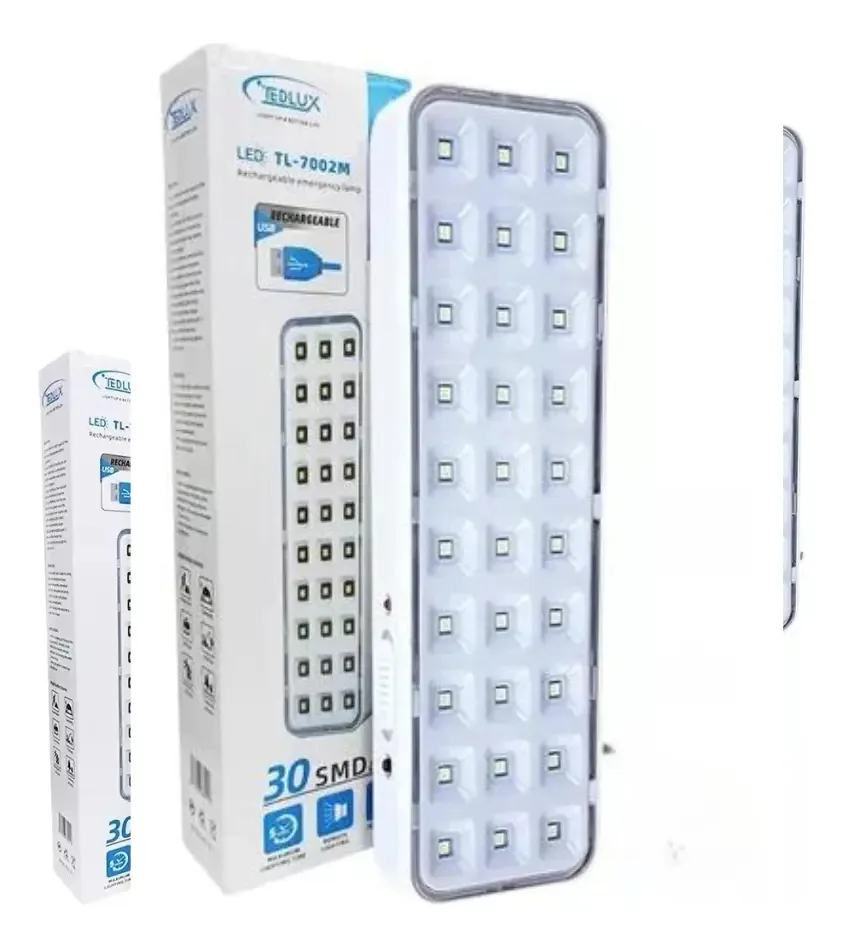 Luzes: Luz de emergência, 30 LED, recarregável, USB de alta potência, cor branca
