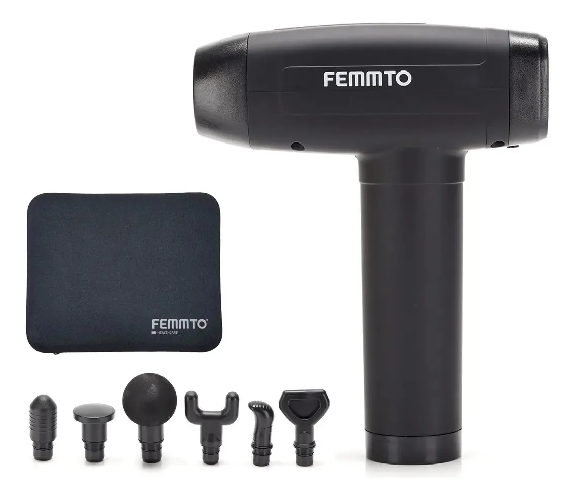 Pistola massageadora de corpo muscular portátil, pescoço cervical, pescoço, costas, pés, bateria elétrica recarregável, cor preta
