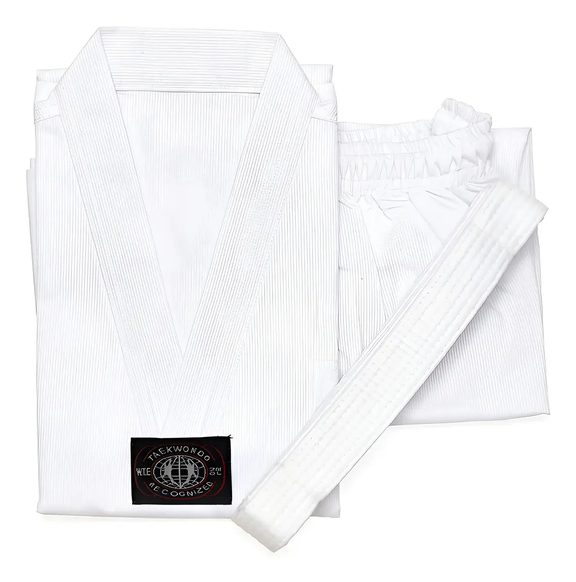Quimono Dobok Taekwondo Karategui, uniforme branco de artes marciais, tamanho XXXS