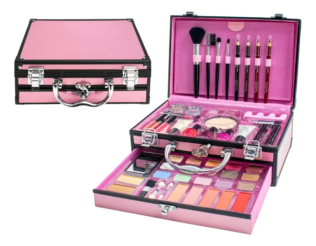 Estojo de maquiagem para maquiagem cosmética 31 rosa