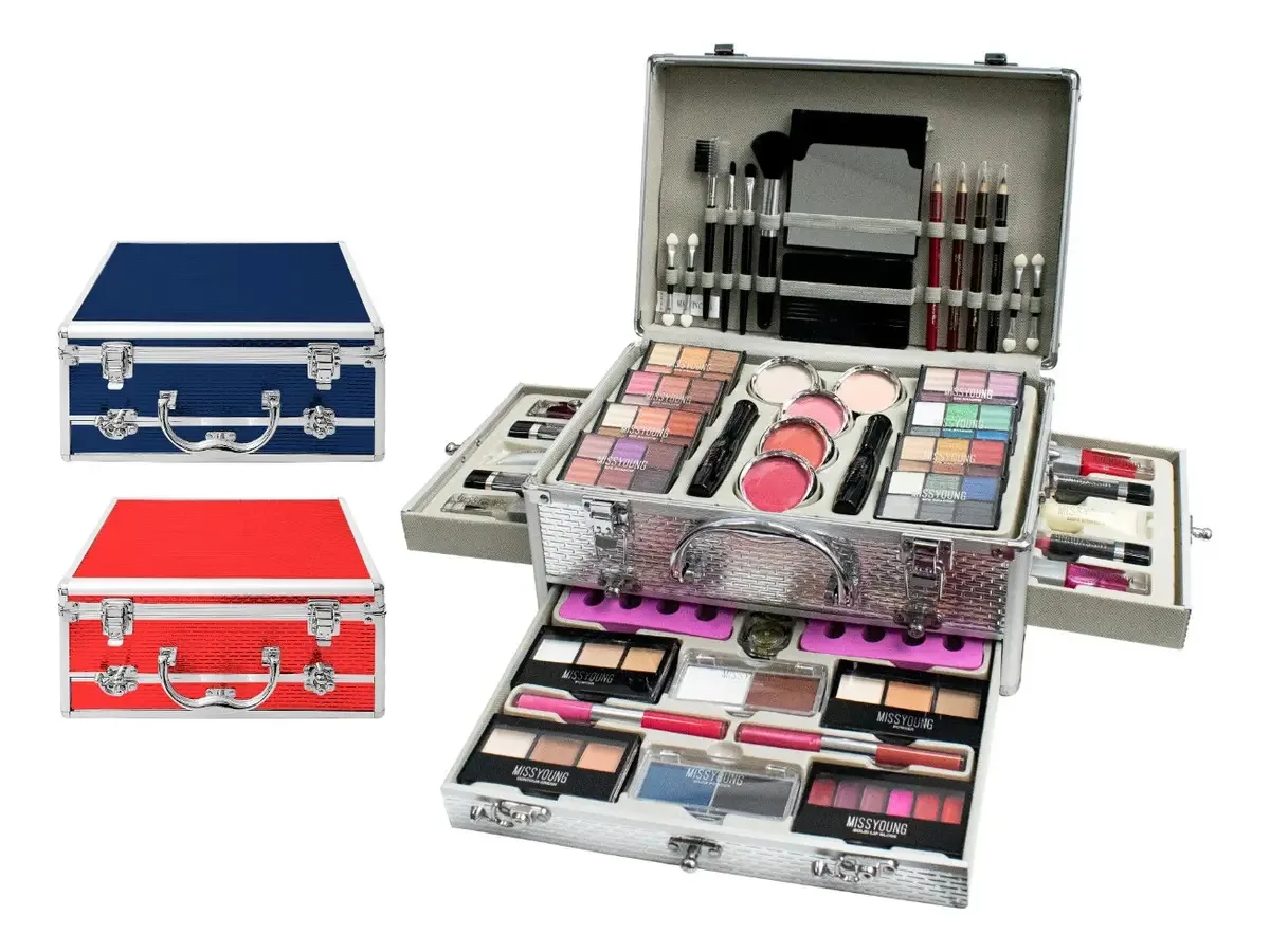 Estojo de maquiagem para maquiagem cosmética 51 Silver Color