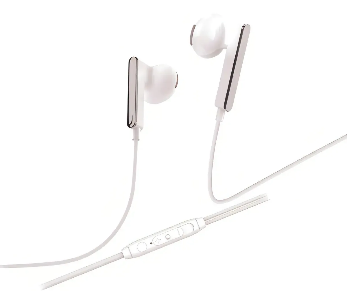 Fones de ouvido viva-voz Soul S489 Mini Plug de 3,5 mm, microfone branco-prateado