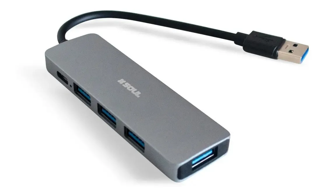 Hub Usb 4 Portas Usb+ 1 Porta Usb C + PC Notebook