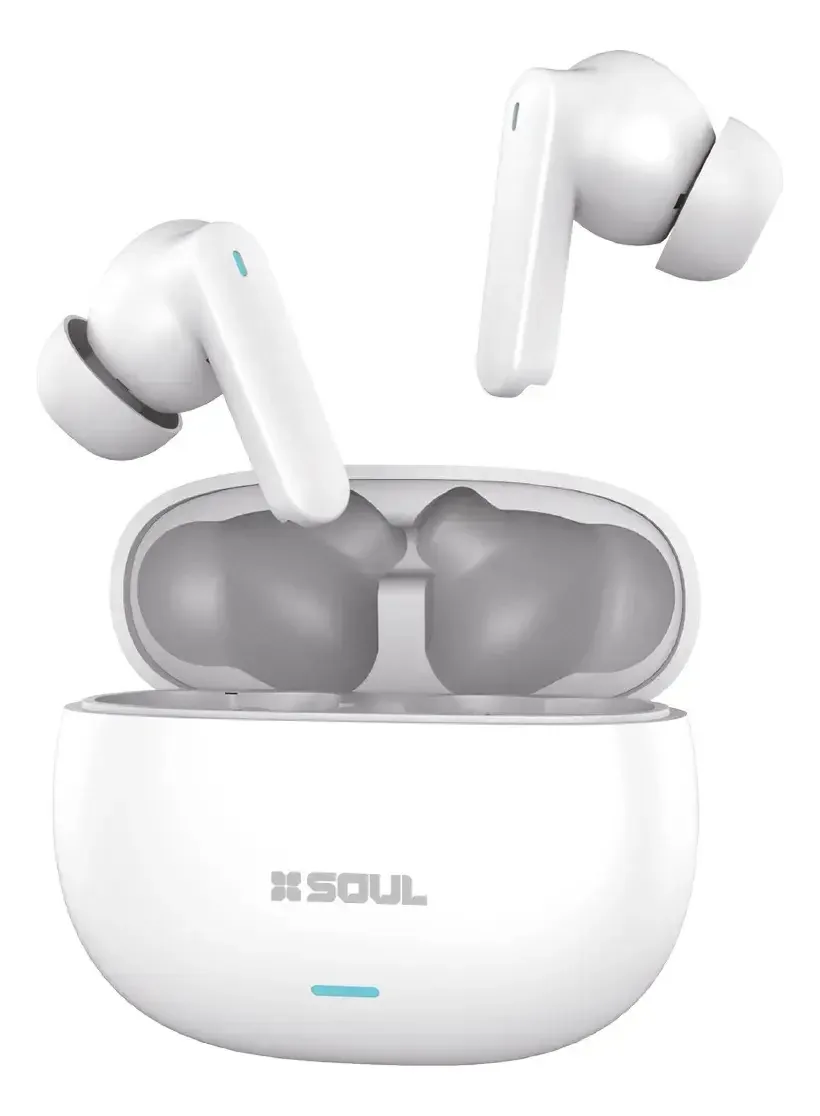 Fone de ouvido Bluetooth Soul Tws 1300 com cancelamento de ruído branco