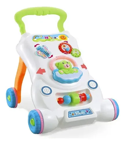 Andador de caminhada infantil multifuncional branco