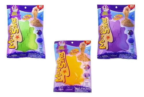 Massa de areia mágica Motion Sand 500g cor verde