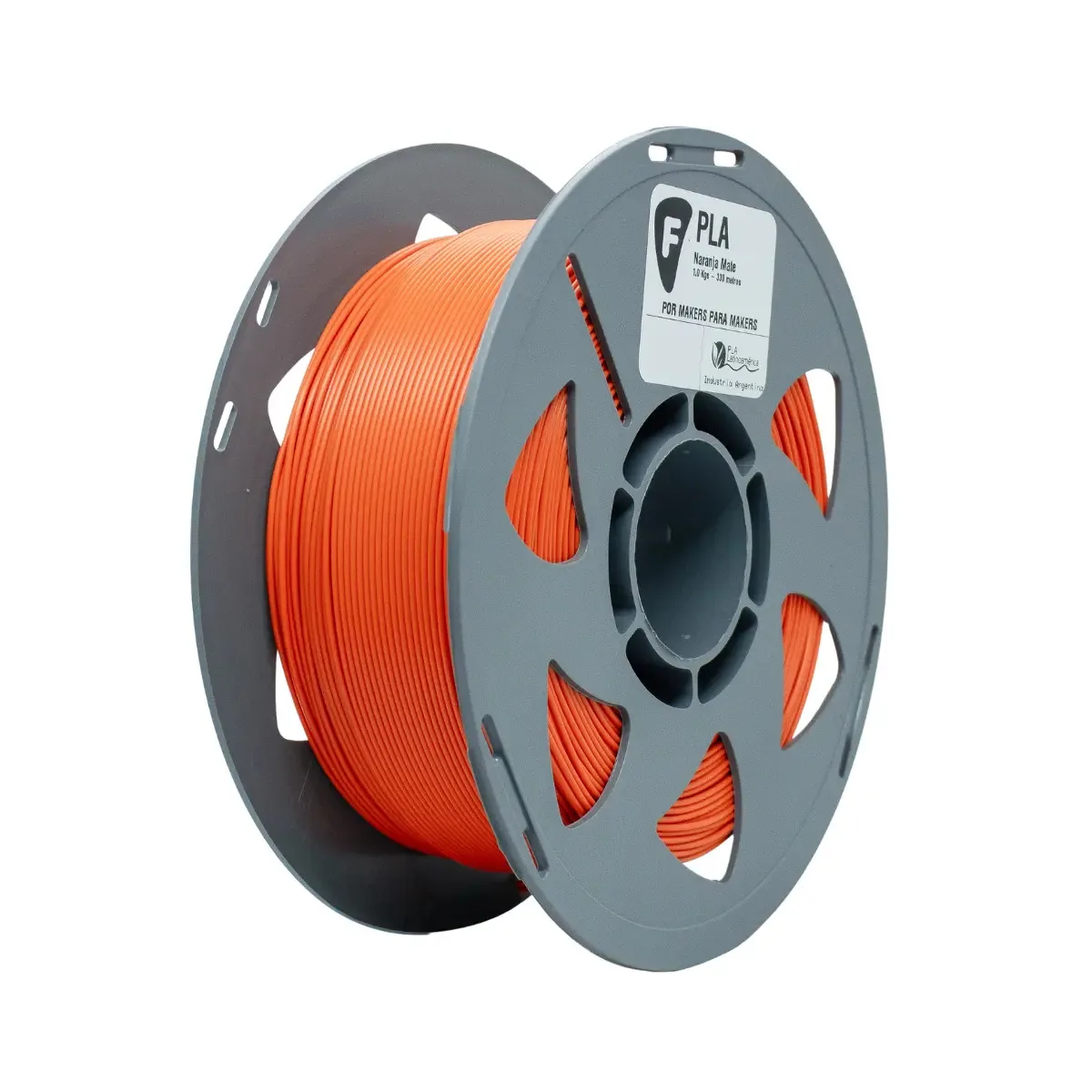 Filamento fosco Pla, 1,75 mm, 1 kg, impressão 3D em laranja.