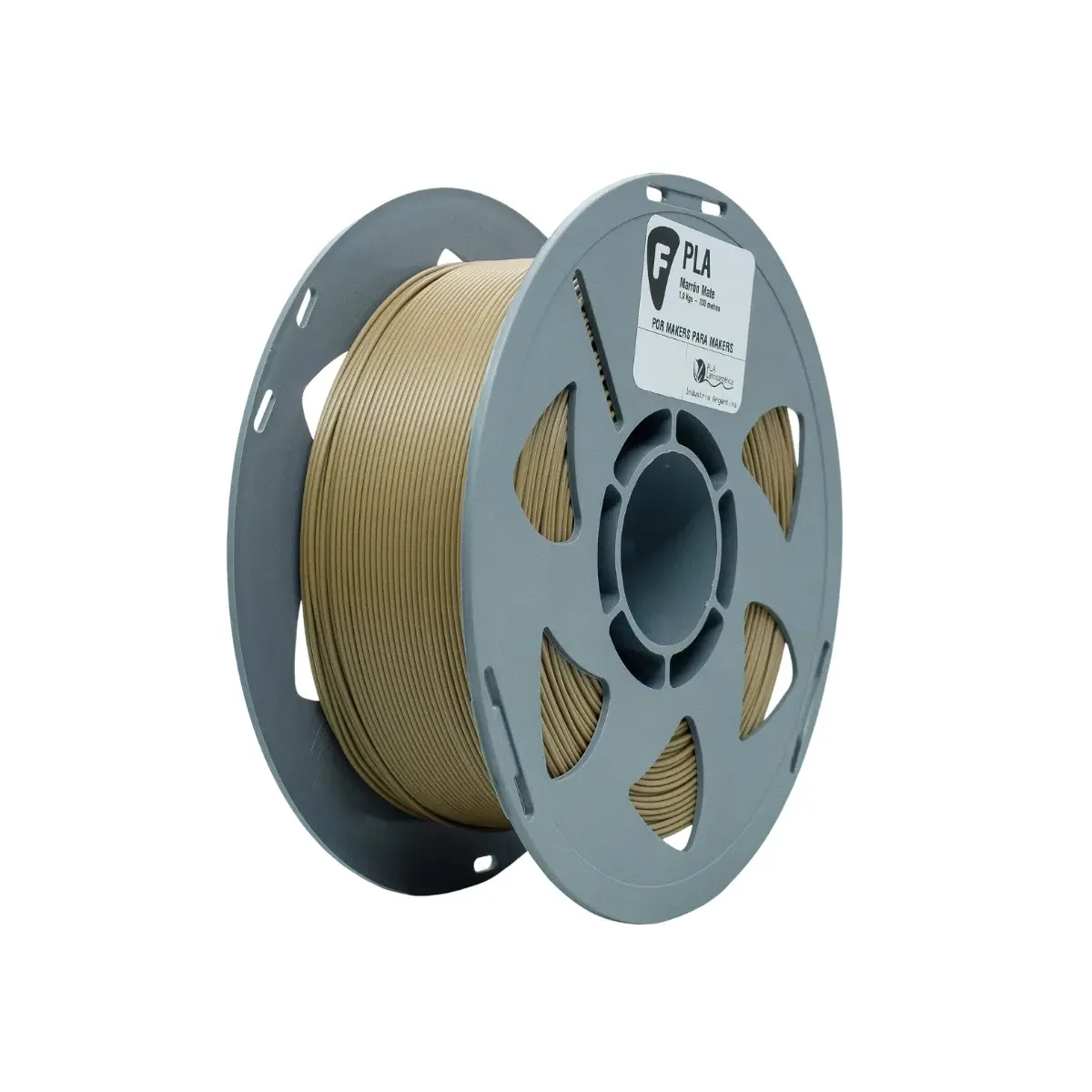 Filamento fosco Pla, 1,75 mm, 1 kg, impressão 3D marrom.