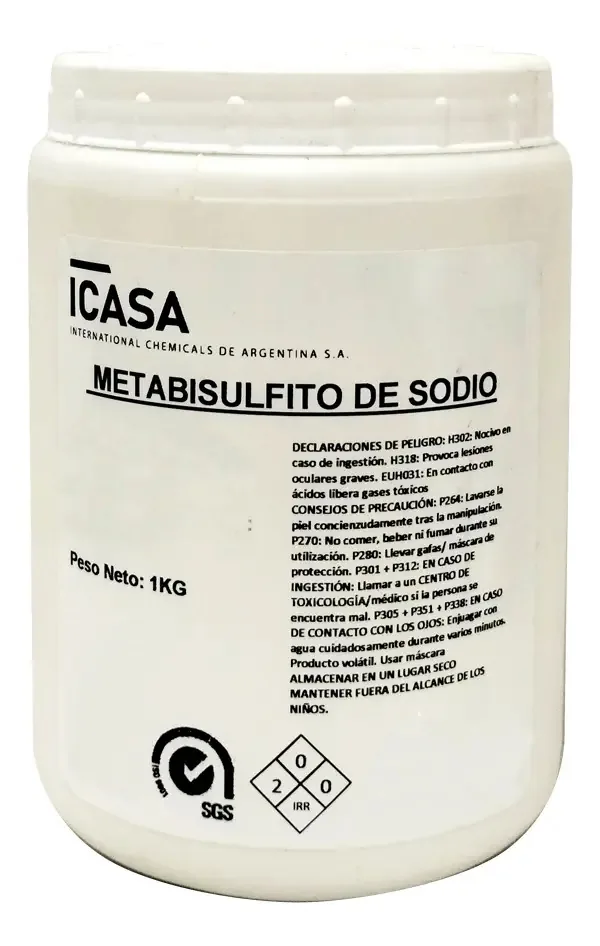 Metabissulfito de sódio X 1 kg. Icasa