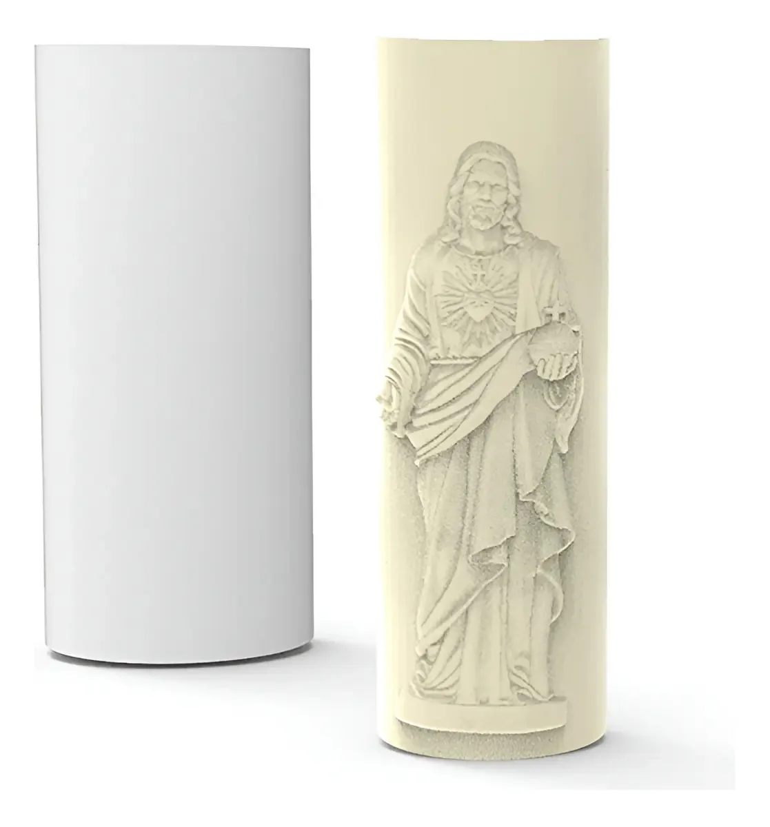 Molde Silicone IB Moldes para Vela Jesus Cristo Artesanal 15 cm