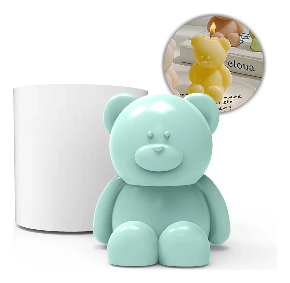 Molde De Silicone Urso | Lembrancinhas | Velas