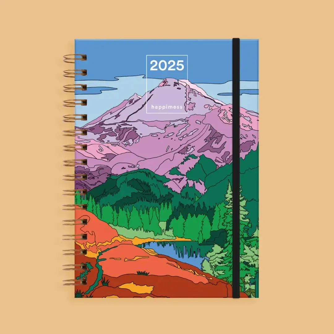 Diário Monoblock Happiness 2025 colorido