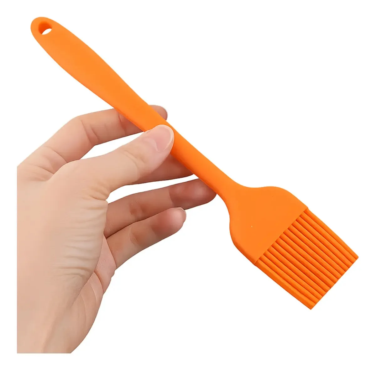 Escova de cozinha Escova de silicone de 21 cm para confeitaria e gastronomia adequada para a cor laranja quente