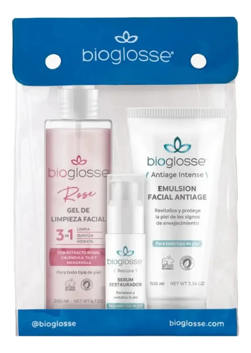 Bioglosse Kit de Cuidados Faciais