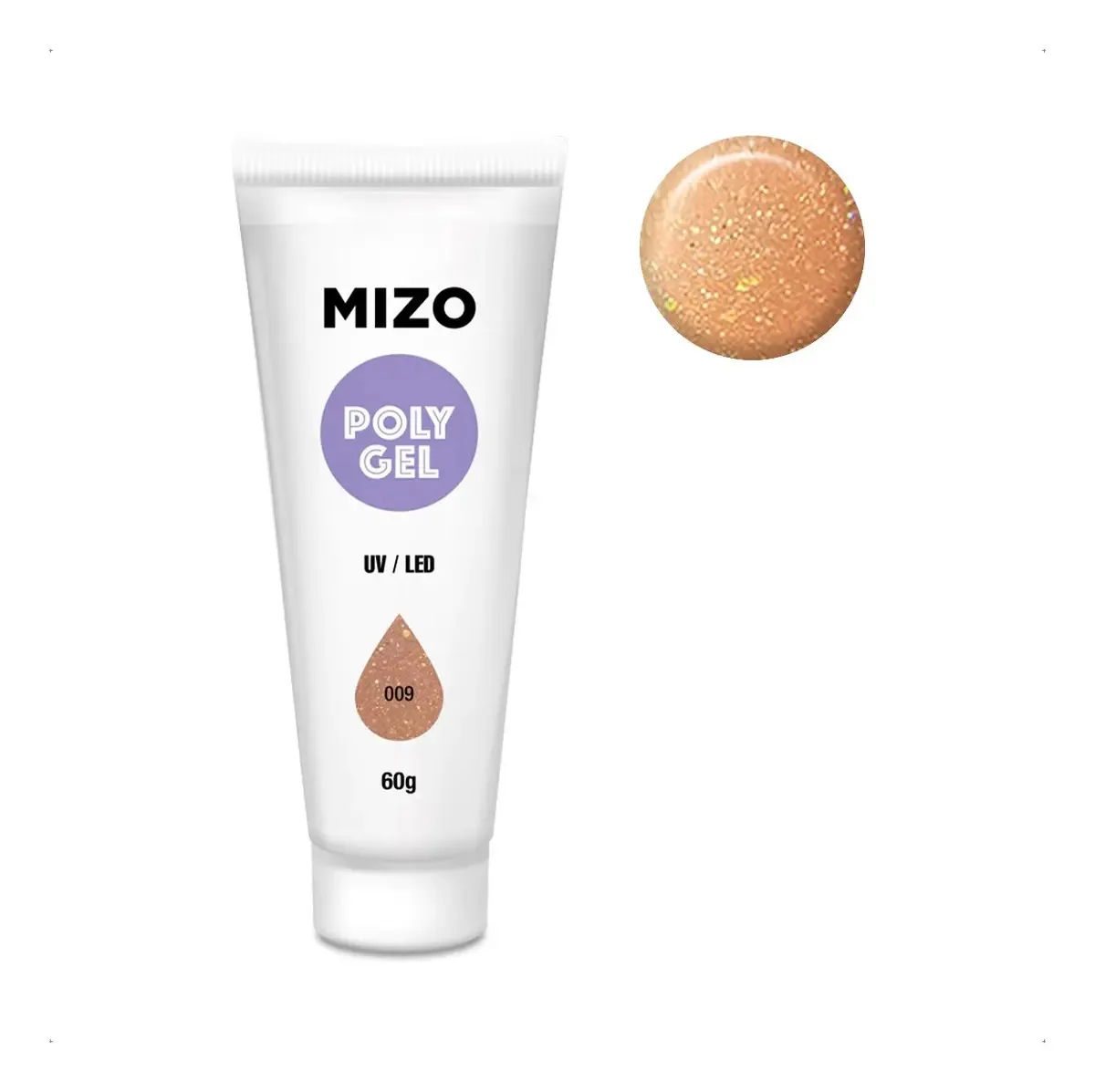 Construção de unhas Mizo Polygel 60 ml Cor 009