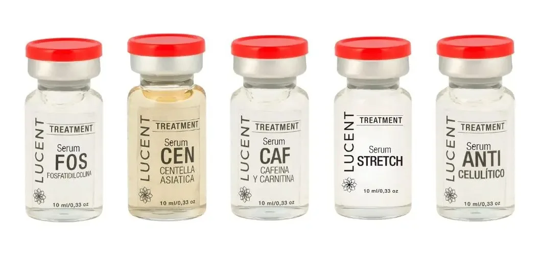Kit de 5 soros corporais estéreis Lucent e aplicador de cores