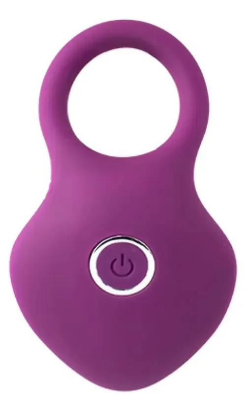 Anel vibratório peniano recarregável Exitoys cor preto violeta