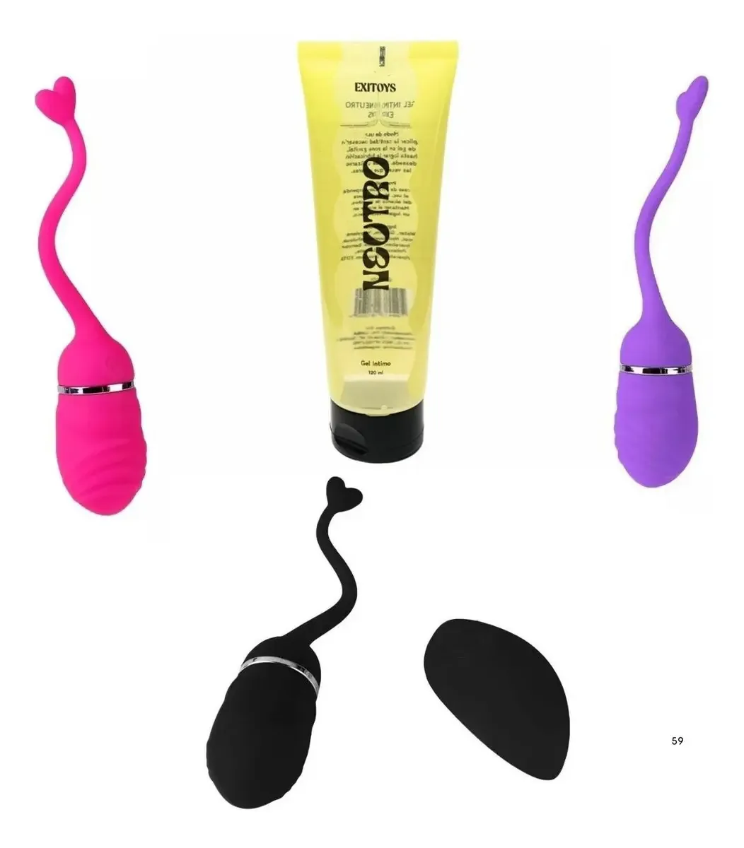 Combinação de bala vibratória de gel lubrificante íntimo Exitoys Control, cores variadas