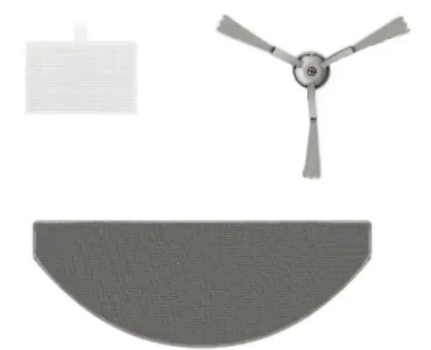Escova de peças de reposição para aspirador Fika Robot + Esfregão e Filtro Hepa