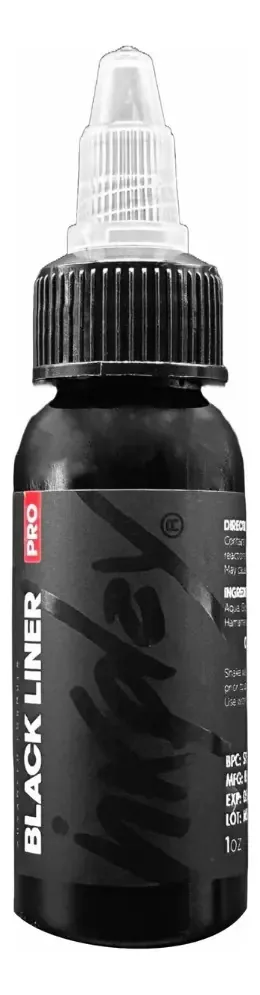 Tinta de tatuagem Black Liner Inkplay Tatuagens Black 1 Oz Line