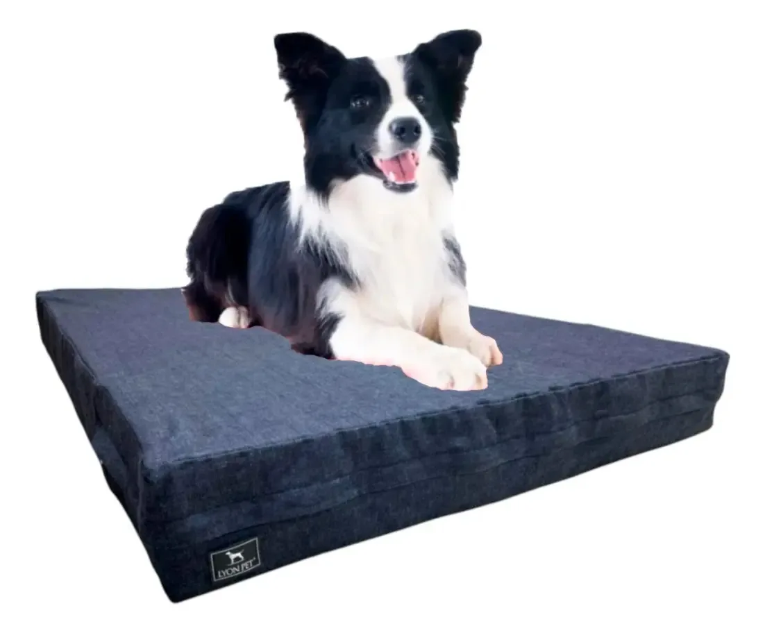 Colchão para animais de estimação Jean Lyon com capa 90x60 para cães de raça média