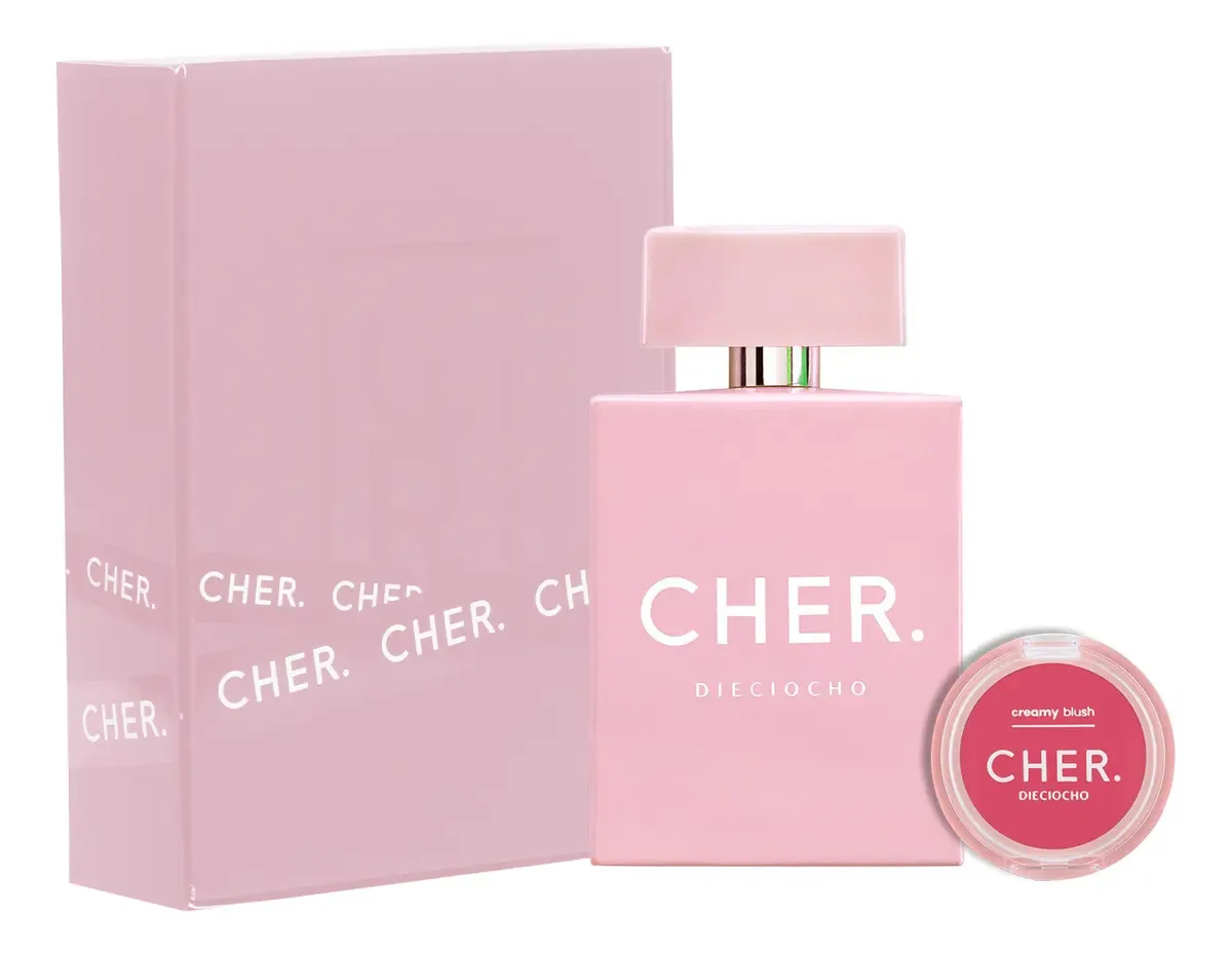 Conjunto de perfumes Cher Dezoito 100 Ml + Blush Cremoso
