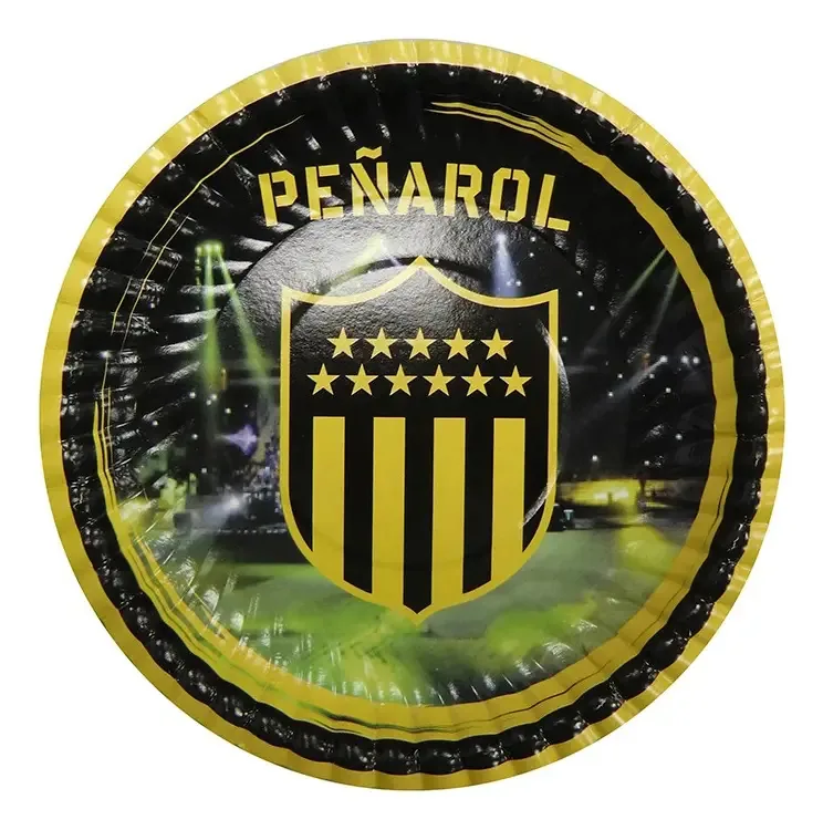 Pratos descartáveis Cotillón X 8 Peñarol