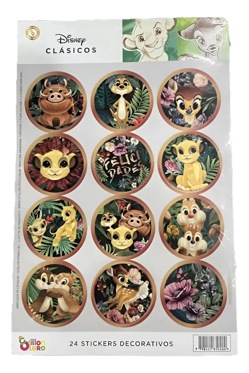 Adesivos decorativos X 48u. - Afa - Animals Of The Jungle