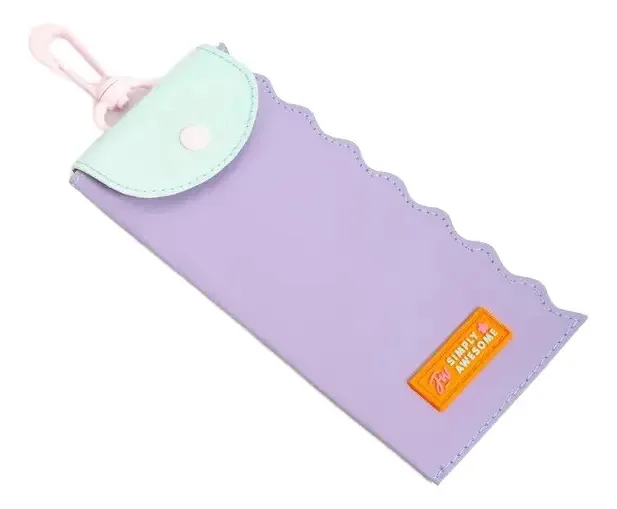 Capa de acessórios Fw Color Block de 17 cm PU Soft Color Purple