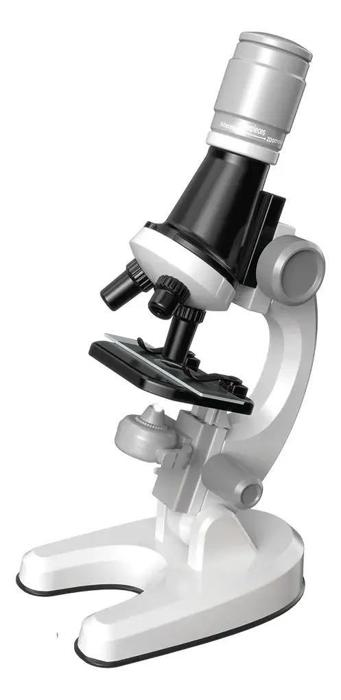 Jogos de ciência do microscópio branco Techkids