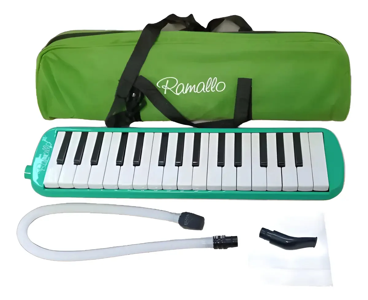 Flauta melódica com capa de 32 notas Um piano Ramallo verde