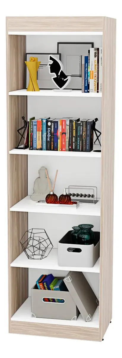 Estante Para Livros Multiuso Livreiro Organizador Netmobil Cor Cáqui