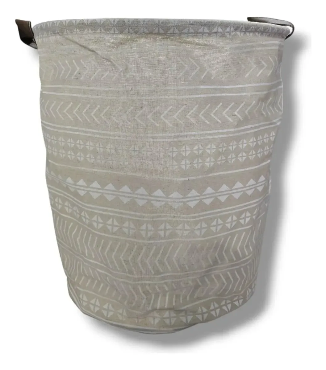 Cesto de roupa impermeável Cesto dobrável semi-rígido Cor natural Azteca