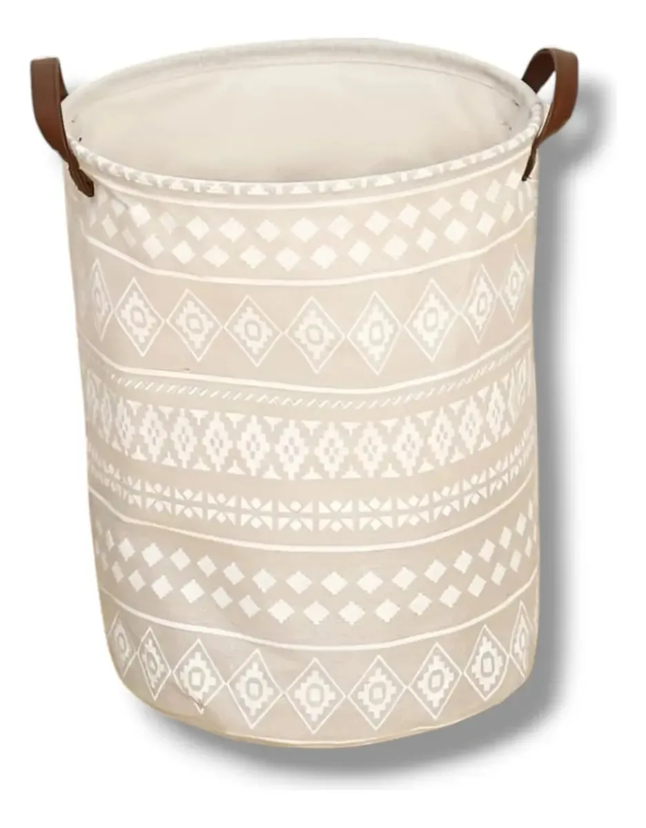 Cesto de roupa impermeável Cesto dobrável semi rígido Cor natural Maya