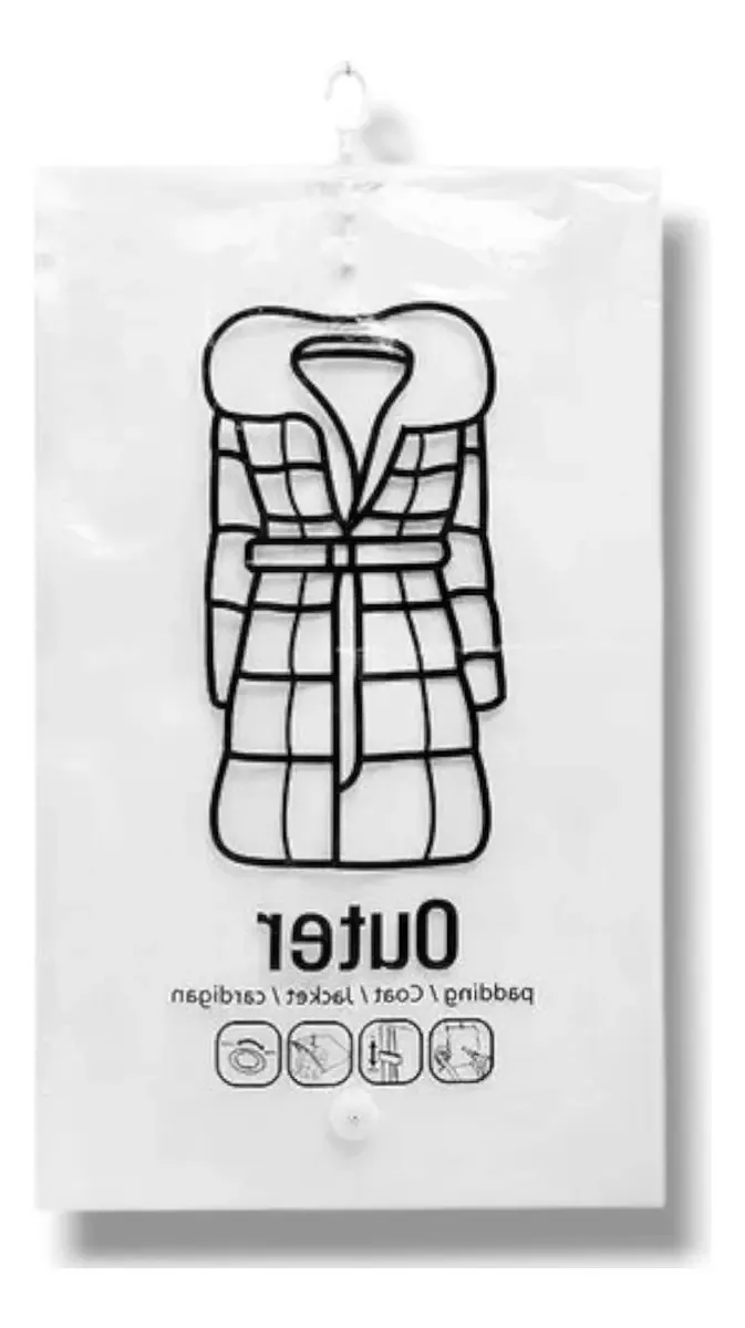 Bolsa vazia com cabide, sacos de 110 x 67, vestidos, ternos grandes