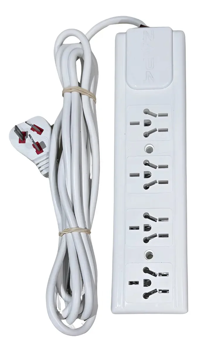 Extensor de sapato Multinorma White com 4 soquetes e 5 metros