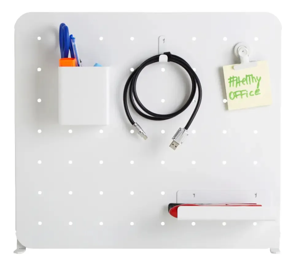 Pegboard Metalico 45x55cm Mesa Ou Parede Cor Branco
