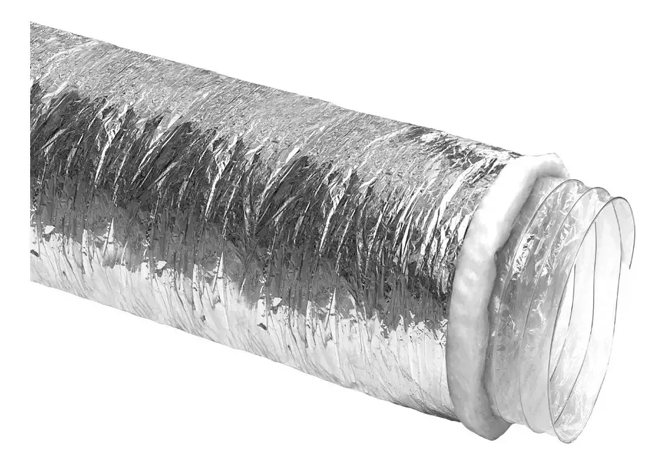 Duto flexível isolado de 8 polegadas/20 cm e 5 m Polywool S