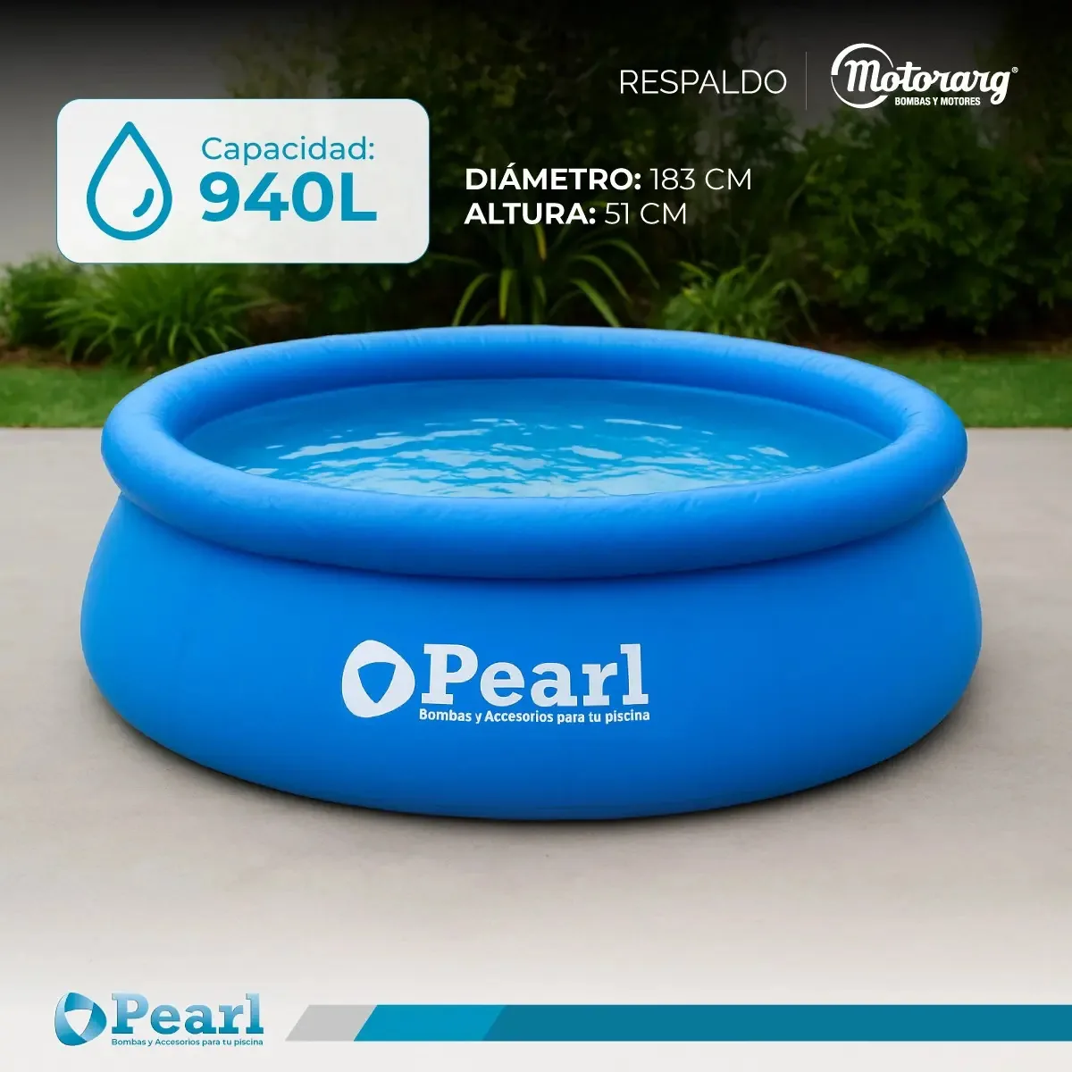 Piscina inflável de 940l